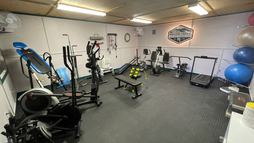 exercise room with gym equipment