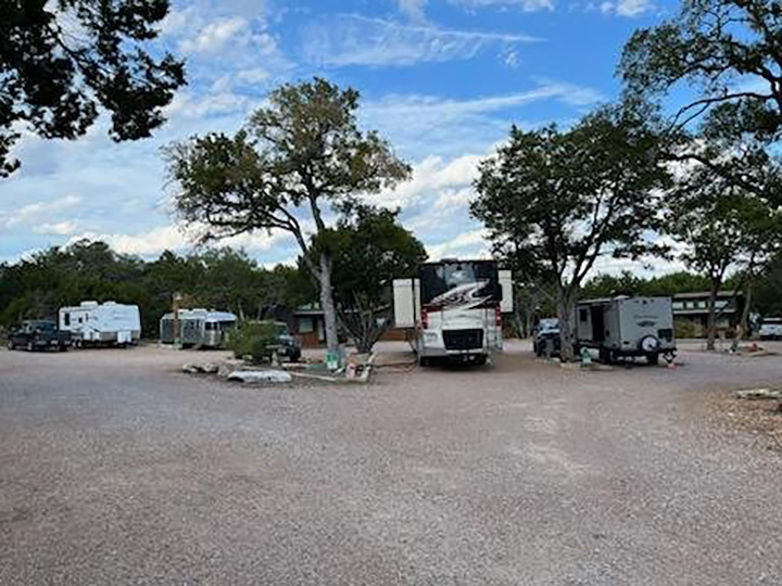 RV sites at 7A Ranch Resort with spacious parking and a relaxing atmosphere