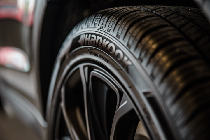 Close-up of well-maintained RV tires for fuel efficiency