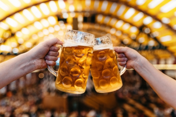 Oktoberfest festival atmosphere in Fredericksburg TX attracting RV travelers and weekend visitors