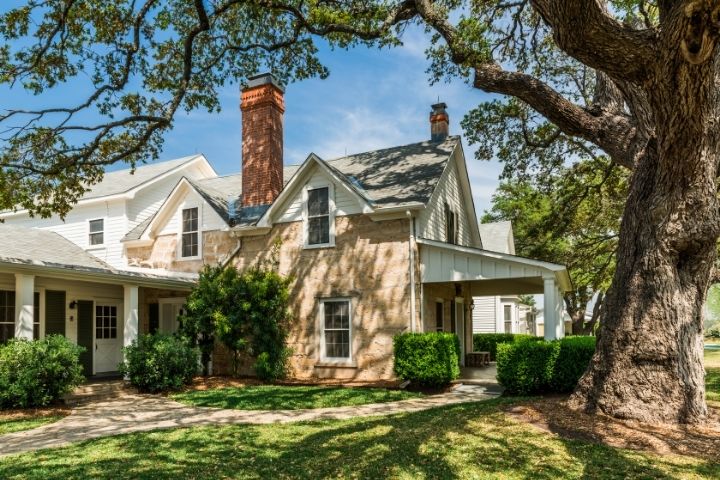 Historic home at Lyndon B Johnson National Historical Park in the Texas Hill Country