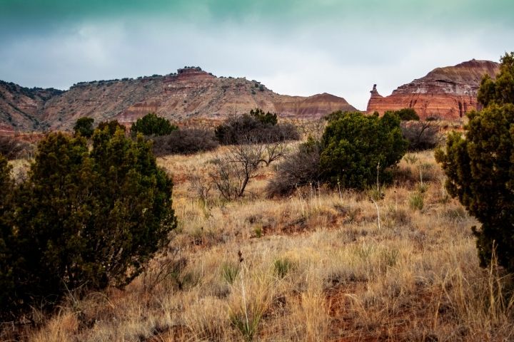 Rugged Palo Duro Canyon scenery in the Panhandle Plains of Texas