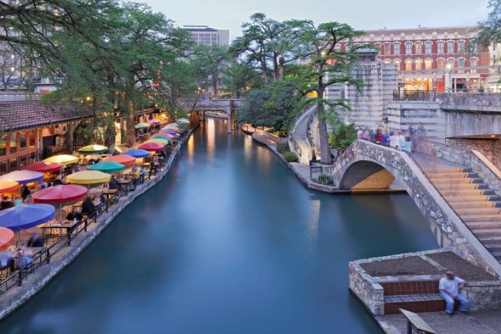 San Antonio River Walk in the South Texas Plains region
